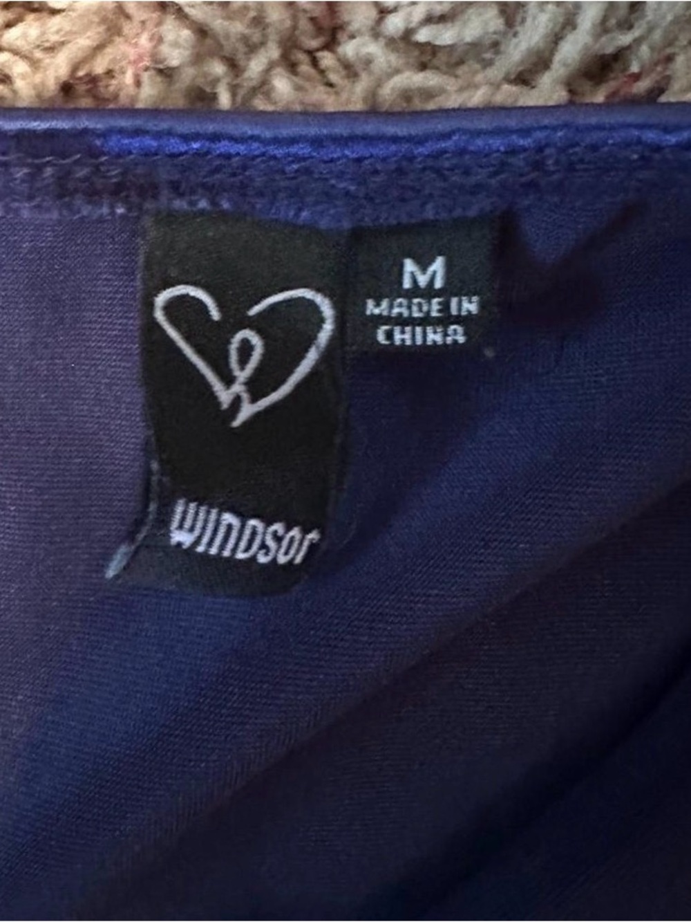 Windsor Navy Satin Spaghetti-Strap Mini Dress - Picture 2 of 2